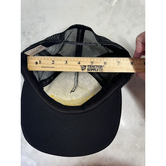 Vintage Old Charter Bourbon Whiskey Snap Back Mesh Trucker Hat Black - Picture 7 of 7